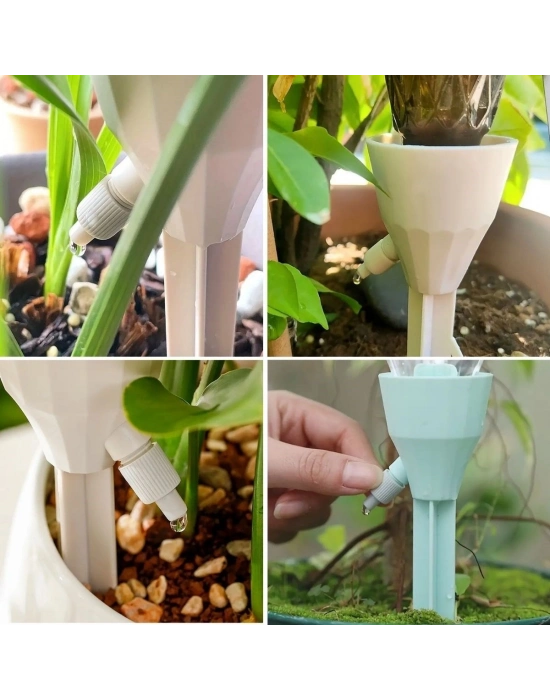 ®  Ayarlanabilir Akış Hızına Sahip Damlama Sulama Çivileri 3lü Otomatik Bitki Sulama Aparatı Tüm Pet Şişelere Uyumlu