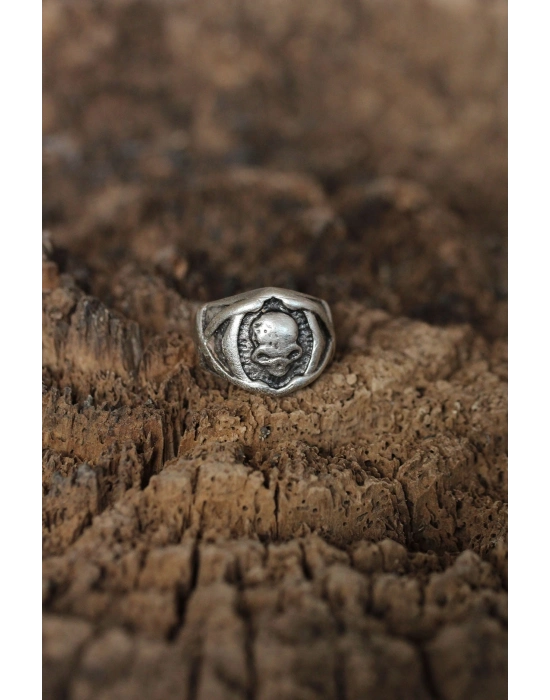 ® Ayarlanabilir Kuru Kafa Tasarımlı Erkek Yüzük