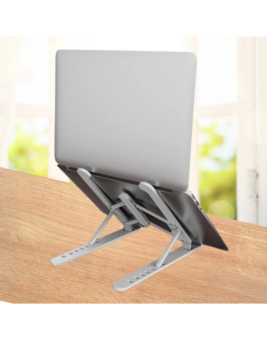 ®  Ayarlanabilir Plastik Dizüstü Destek Tabanı Katlanabilir Taşınabilir Laptop Sehpası Yükselti