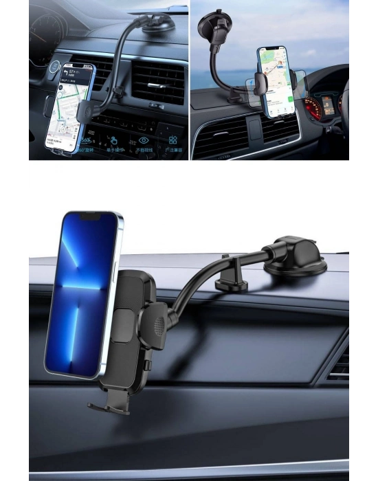 ®  Ayarlanabilir Vakum Kilitli Cam Ve Torpidoya Takılabilen Telefon Tutucu