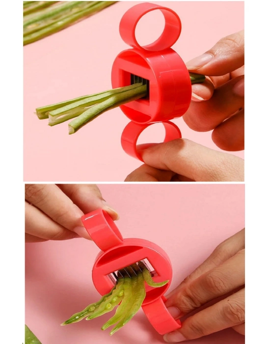 Ayarlanabilir Yeşil Fasulye Dilimleme Kesici Pratik Bamya Bakla Vs Parçalayıcı Dilimleyici