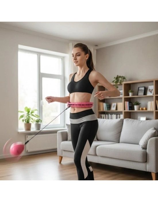 ®  Ayarlanabilir Zayıflatıcı Hulahop Bel ve Karın Bölgesi İçin İnceltici Fitness Aleti Spor Çemberi