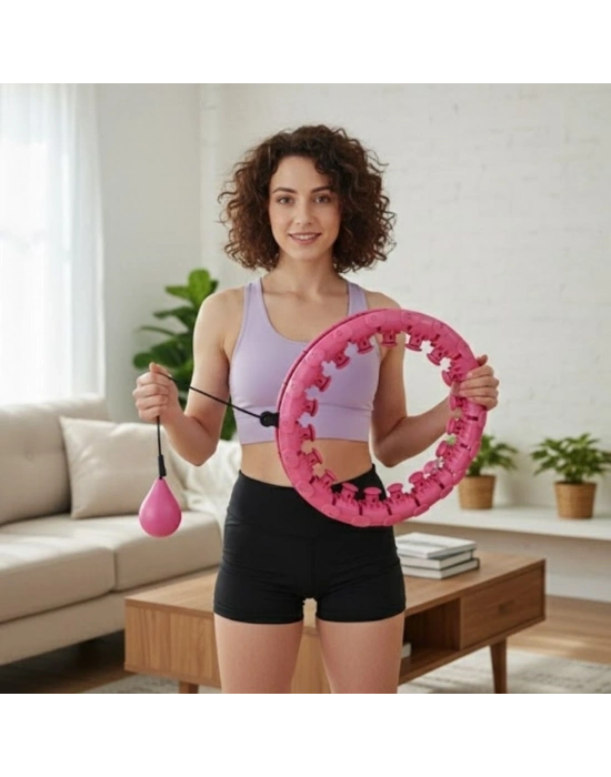 ®  Ayarlanabilir Zayıflatıcı Hulahop Bel ve Karın Bölgesi İçin İnceltici Fitness Aleti Spor Çemberi