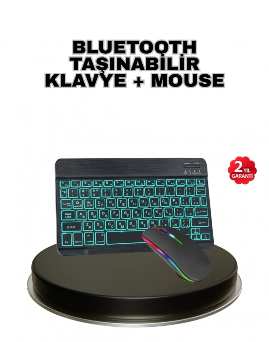 Aydınlatmalı Türkçe Q RGB Klavye Sessiz ve Dayanıklı Tuş Takımı