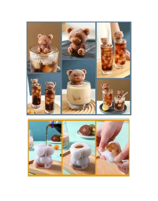 Ayı Şekilli Silikon Buz Kalıbı