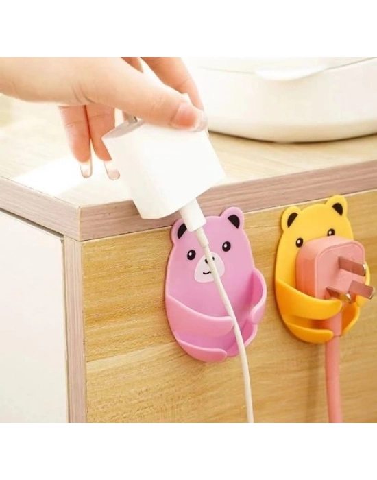 ® Ayıcık Desenli Çok Amaçlı 4 lü Fiş Tutucu