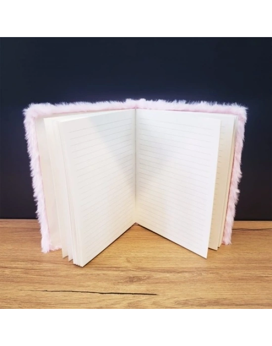 Ayıcık Motifli Peluş Kapaklı Defter