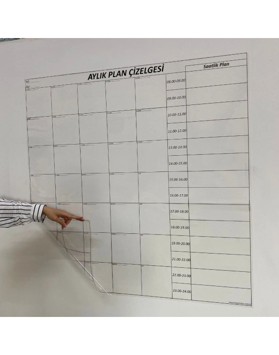 ®  Aylık Planlayıcı Manyetik Duvar Stickerı Takvim Plan Çizelgesi