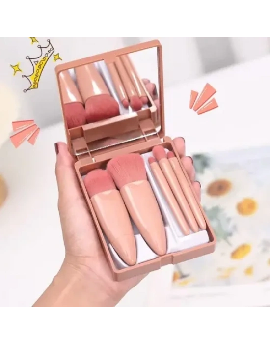 Aynalı Makyaj Fırçası Seti