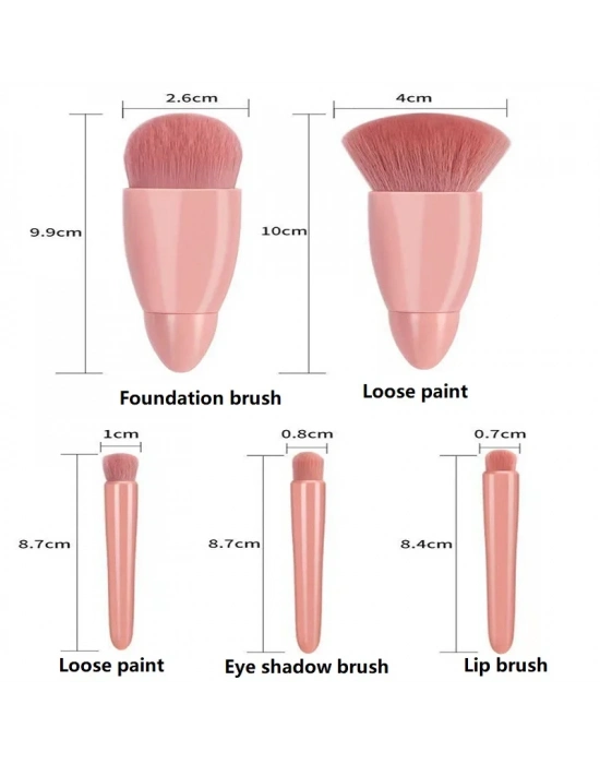 Aynalı Makyaj Fırçası Seti