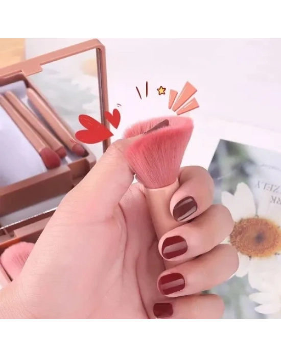 Aynalı Makyaj Fırçası Seti