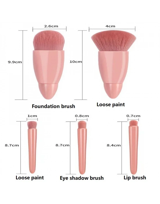 Aynalı Makyaj Fırçası Seti