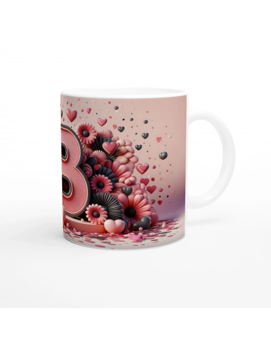 B Harfi Modern Alfabe Kupa Bardak