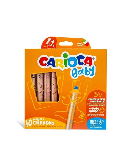®  Baby 3 in 1 Jumbo Ahşap Gövdeli Boya Kalemi 10lu
