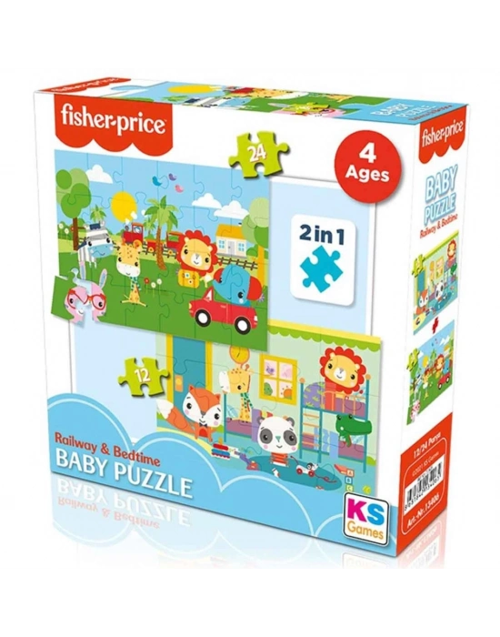 ®   Baby Railway & Bedtime 2’si 1 Arada Puzzle