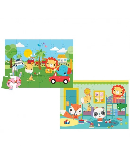 ®   Baby Railway & Bedtime 2’si 1 Arada Puzzle
