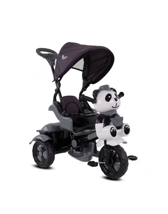 Babyhope 127A Little Panda 3 Tekerli Kontrollü Bisiklet (Pedli) Gri