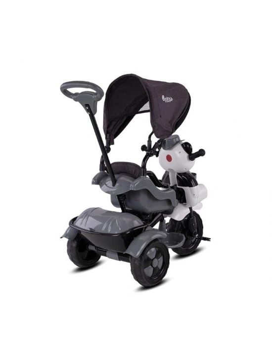 Babyhope 127A Little Panda 3 Tekerli Kontrollü Bisiklet (Pedli) Gri