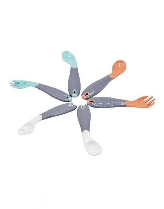 BabyJem Açılı Mama Kaşık Çatal Takımı 703 Yeşil