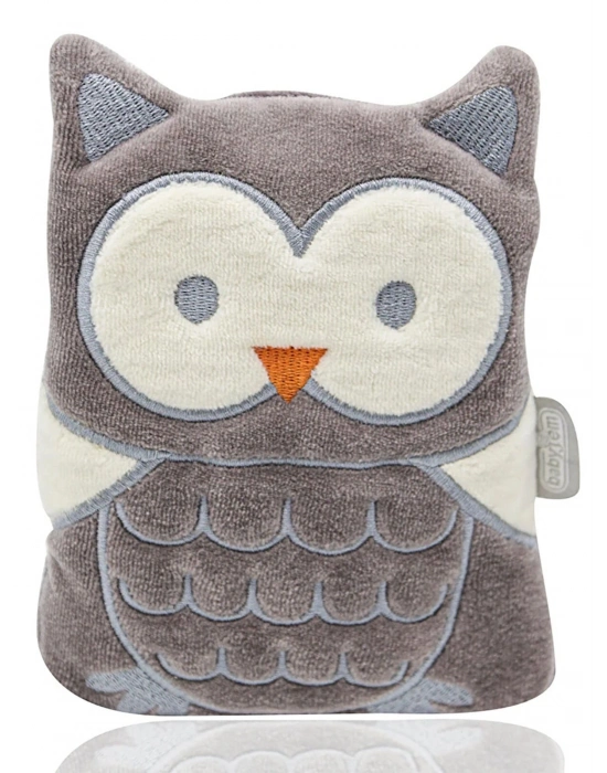 BabyJem Kiraz Çekirdekli Baykuş Kadife Gaz Yastığı 366 Gri Baykuş