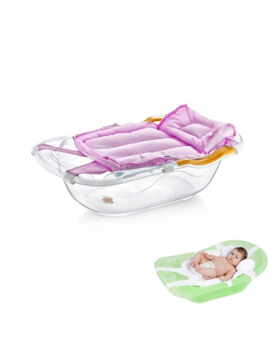BabyJem Köpüklü Bebek Banyo Küvet Filesi 164 Pembe