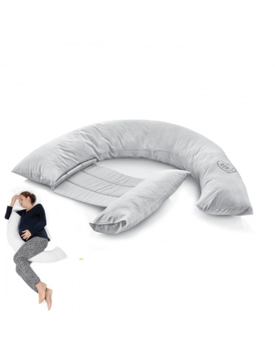 BabyJem Sırt Destekli Hamile ve Emzirme Yastığı 198 Gri