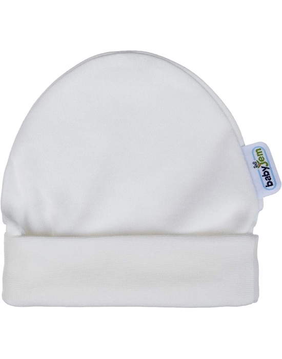 BabyJem Yenidoğan Bebe Şapka 397 Beyaz