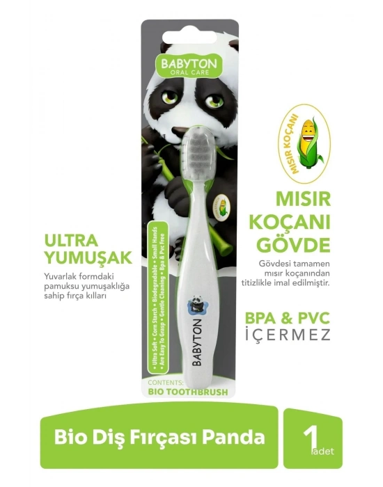 Babyton Bio Ultra Yumuşak Çocuk Diş Fırçası Panda