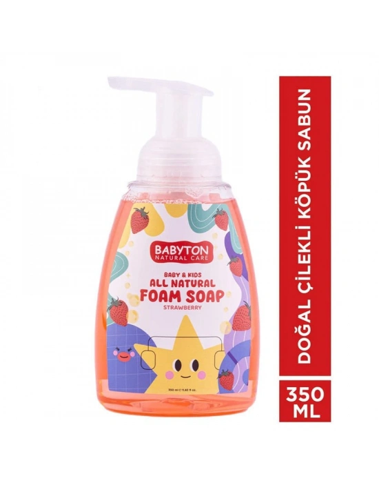 Babyton Çocuklar İçin Doğal Köpük Sabun Çilek