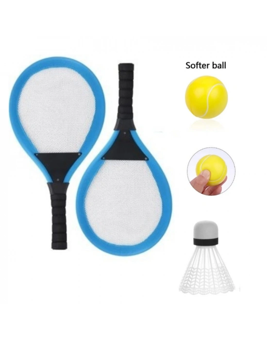 Badminton Seti ve Soft Tenis Topu - RKT-35 - Mavi