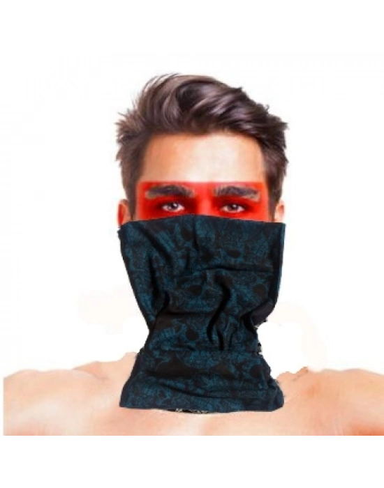 Baf Bandana Çoklu Kafatası Mavi Siyah Maske