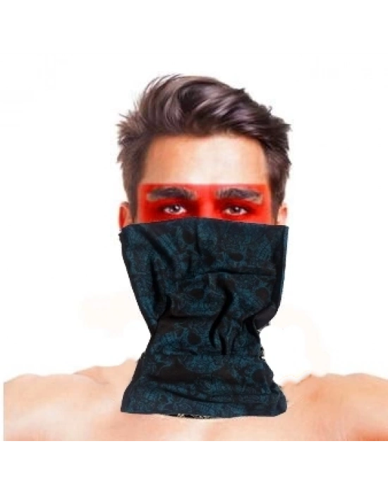 Baf Bandana Çoklu Kafatası Mavi Siyah Maske