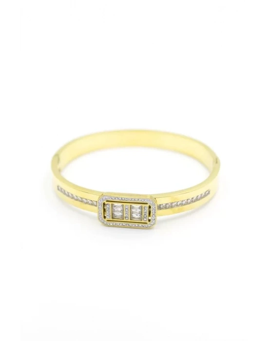 Baget Taşlı Bilezik - Altın