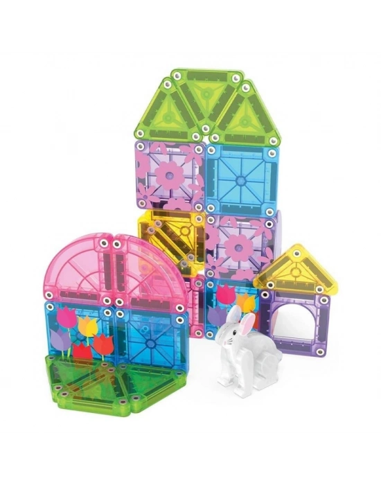 Bahçe Seti Manyetik Bloklar Seyahat Boy 24 Parça