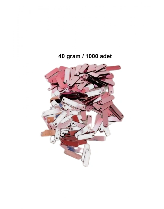 Bakır 15 x 5 mm Dantel Oya Yazma Halhal Abiye Lazer Kesim Pul 1000 adet / 40 gram