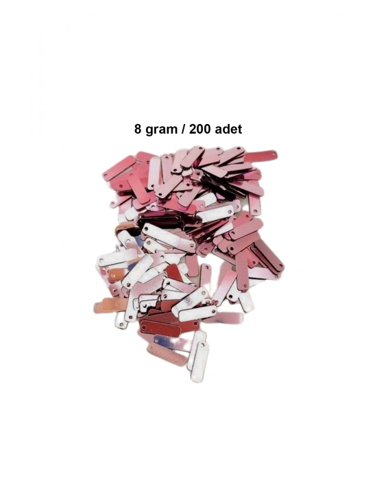 Bakır 15 x 5 mm Dantel Oya Yazma Halhal Abiye Lazer Kesim Pul 200 adet / 8 gram