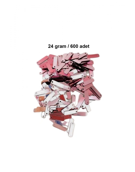 Bakır 15 x 5 mm Dantel Oya Yazma Halhal Abiye Lazer Kesim Pul 600 adet / 24 gram