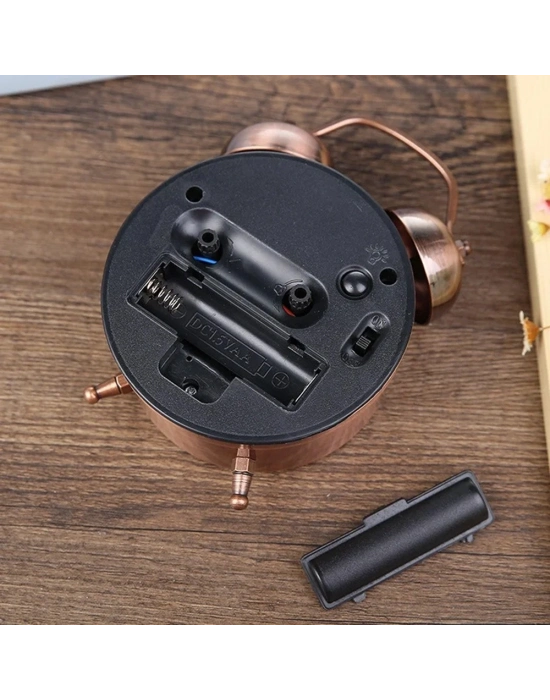 Bakır Metal Alarmlı Masa Saati