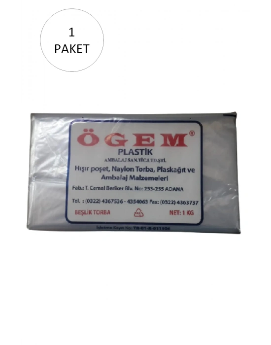 Bakkaliye Naylon Torba Beşlik 30x52 cm 1 kg 1 Paket (Takriben 105 Adet)