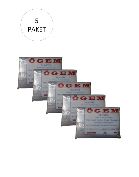 Bakkaliye Naylon Torba İkilik 22x36 cm 1 kg 5 Paket (Takriben 975 Adet)