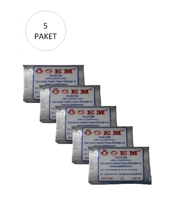 Bakkaliye Naylon Torba Üçlük 26x45 cm 1 kg 5 Paket (Takriben 675 Adet)