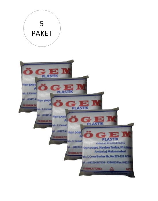 Bakkaliye Naylon Torba Yarımlık 14x27 cm 1 kg 5 Paket (Takriben 1,800 Adet)
