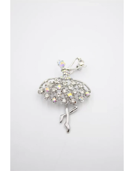 Balerin Broş - Gümüş