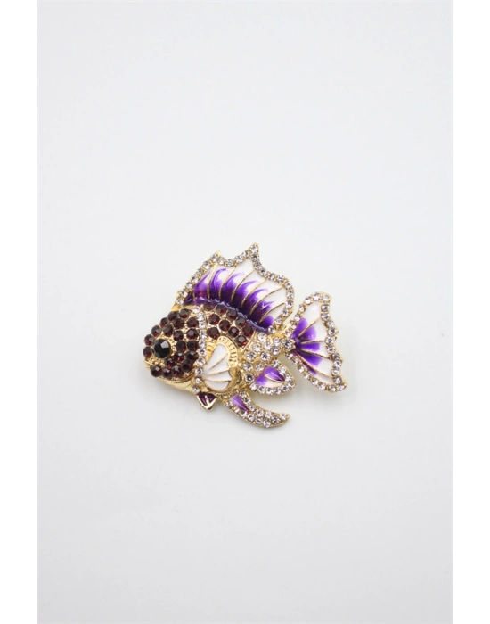 Balık Broş - Mor