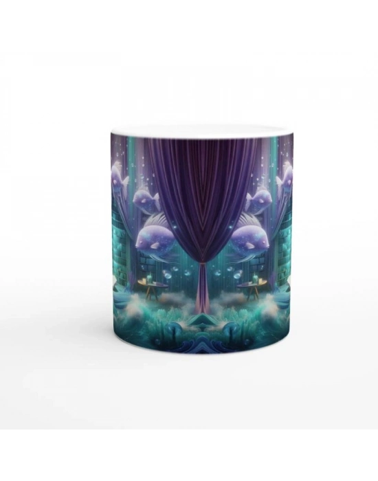 Balık Burcu Baskılı Kahve Kupası - Zodyak Kütüpanesi Vs2