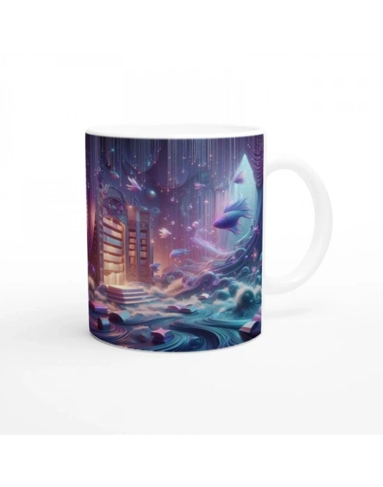 Balık Burcu Baskılı Kahve Kupası - Zodyak Kütüpanesi Vs4