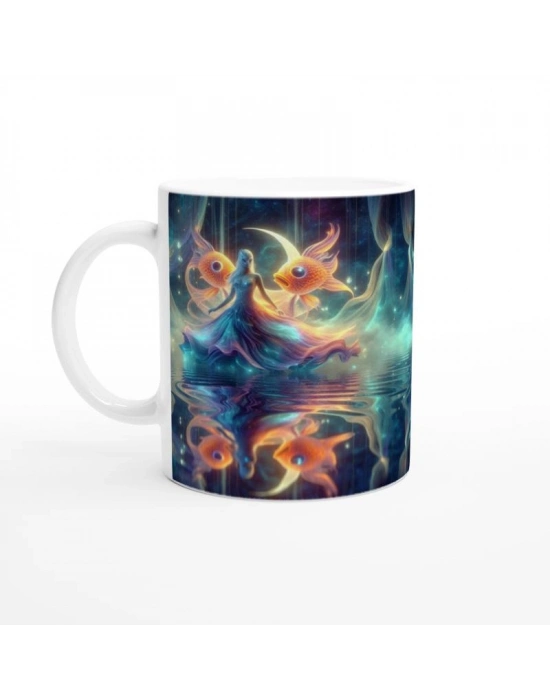 Balık Burcu Baskılı Kahve Kupası - Zodyak Maskeli Balo Vs4