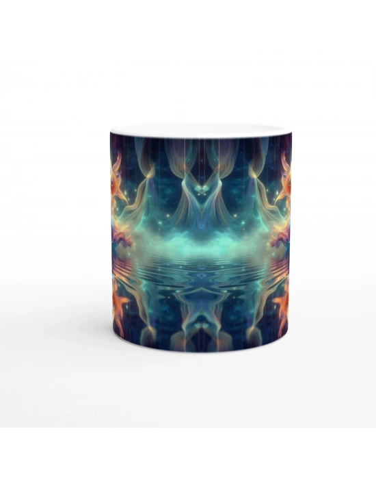 Balık Burcu Baskılı Kahve Kupası - Zodyak Maskeli Balo Vs4