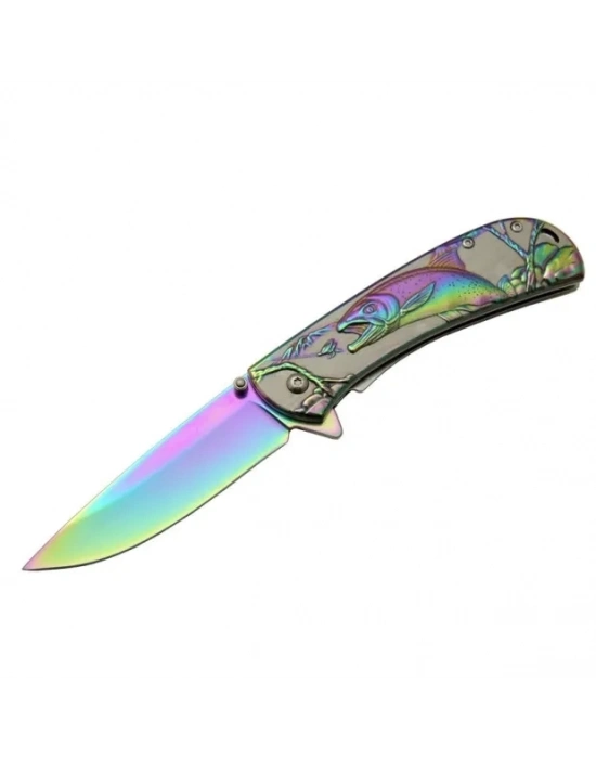 Balık Çakı Yst5954rb Gökkuşağı 20 Cm Manuel, Kemerlikli