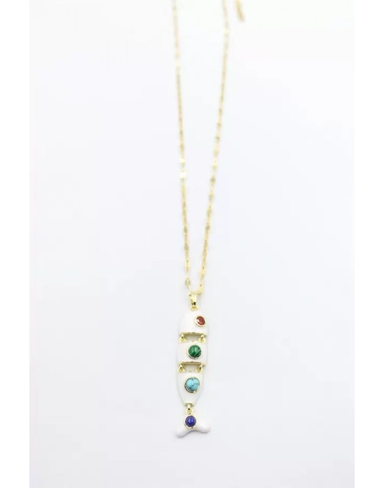 Balık Kolye - Beyaz